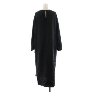 PLAIN PEOPLE キュプラツイルロングワンピース ロング Iライン 3 ブラック A1533FA 316 /NQ