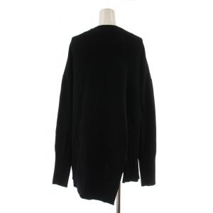 ADORE ブライトハイゲージニット アシンメトリー アシメ 長袖 切替 プルオーバー 38 ブラック 531-1170115