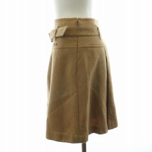 BURBERRY BLUE LABEL ボックスプリーツスカート ミニ ベルト付き 36 ベージュ E1S02-617-40 /NQ
