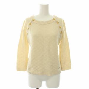 ニット セーター 薄手 長袖 38 アイボリー 55N39-254-02 /RE