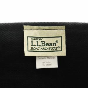 L.L.BEAN トートバッグ ショルダーバッグ ロゴ キャンバス 黒 ブラック /AN3 D