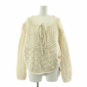 リュクス LUXE タグ付き 透かし柄ニットプルオーバー 長袖 2 アイボリー 74131038 /NQ