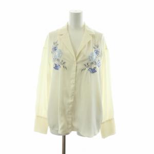 シャツ ブラウス 長袖 刺繍 2 アイボリー 77218218 /NQ