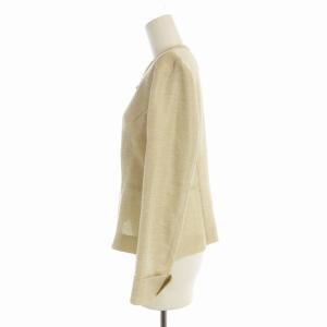 Leilian ノーカラージャケット ジップアップ 11 ベージュ IV-0101607 /EE