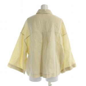 Max Mara LEISURE シャツ ブラウス 長袖 レギュラーカラー 無地 麻 リネン 38 ベージュ /BB