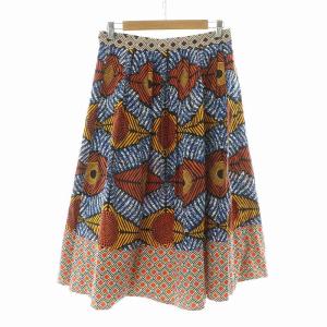 フレアスカート ひざ丈 柄 40 マルチカラー 510103710 /NQ
