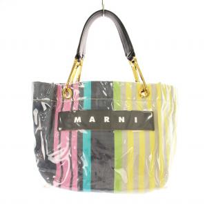 GLOSSY GRIP PVC BMMP0013Q0 トートバッグ PVC ストライプ柄 マルチカラー