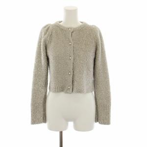 22AW シャイニーメタリックカーディガン F シルバーカラー RWNT225052 /RE