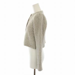 furfur 22AW シャイニーメタリックカーディガン F シルバーカラー RWNT225052 /RE