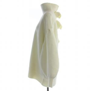 Chesty 24AW Northern ニットトップス 長袖 ハイネック リボン ストレッチ ウール混 F 白 ホワイト