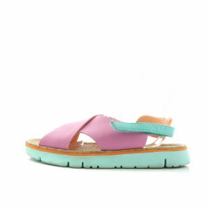 CAMPER サンダル フラット レザー 40 マルチカラー /NQ
