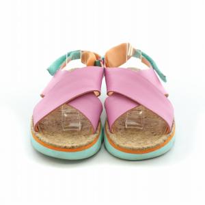 CAMPER サンダル フラット レザー 40 マルチカラー /NQ