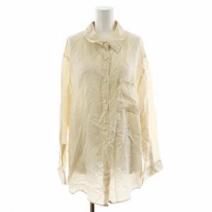 24AW カフスカットオフキュプラシャツ ブラウス 長袖 F ベージュ 1224310151-0 /AN37