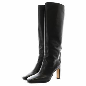 JIMMY CHOO JCメタルロゴ ロングブーツ 36.5 ブラック