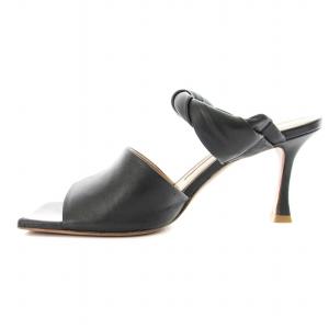 PELLICO ワンストラップミュール サンダル スクエアトゥ レザー 36 黒 ブラック /KU