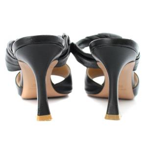 PELLICO ワンストラップミュール サンダル スクエアトゥ レザー 36 黒 ブラック /KU