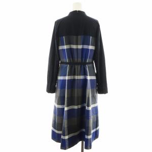BLUE LABEL CRESTBRIDGE ワンピース 38 ブラック ブルー 55J10-445-24