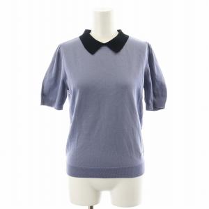 ニットポロシャツ 半袖 38 紺 ネイビー 55N01-202-20 /AN24