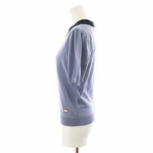 BLUE LABEL CRESTBRIDGE ニットポロシャツ 半袖 38 紺 ネイビー 55N01-202-20 /AN24
