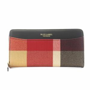 長財布 小銭入れ ラウンドファスナー チェック柄 赤 レッド 黒 ブラック /AN6