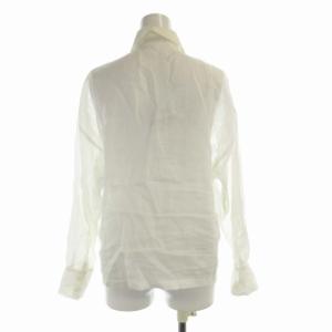 Max Mara Studio MaxMaraStudio シャツ ブラウス シアー シースルー インナーキャミ付き 長袖 白 ホワイト /RO