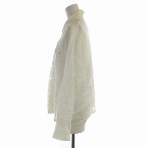 Max Mara Studio MaxMaraStudio シャツ ブラウス シアー シースルー インナーキャミ付き 長袖 白 ホワイト /RO