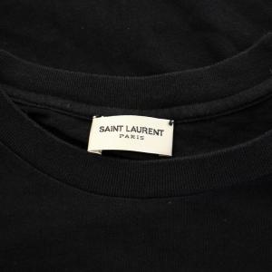 SAINT LAURENT PARIS シグネチャーロゴTシャツ 半袖 クルーネック プリント XS 黒 ブラック 480335 /BB