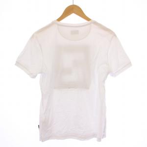 FENDI Tシャツ 半袖 クルーネック ロゴ 切替 S 白 ホワイト /BB