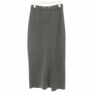 ニットスカート タイトスカート ロング丈 F グレー 22WSK500 /AN31