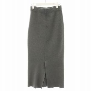 CINOH ニットスカート タイトスカート ロング丈 F グレー 22WSK500 /AN31