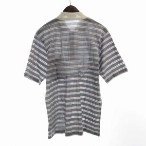 dunhill ポロシャツ カットソー ボーダー 半袖 40 102cm 紺 ネイビー 赤 レッド /RO