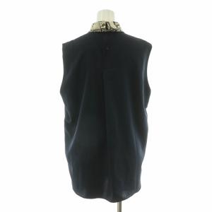 HYKE シャツ ブラウス ノースリーブ パイソン柄 1 ネイビー 171-15055-008 /NQ