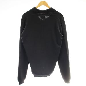 GIORGIO ARMANI ニット セーター ショールカラー ウール 長袖 50 チャコールグレー /G