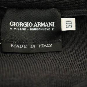 GIORGIO ARMANI ニット セーター ショールカラー ウール 長袖 50 チャコールグレー /G