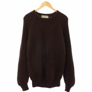 ニット セーター アルパカ クルーネック M ブラウン