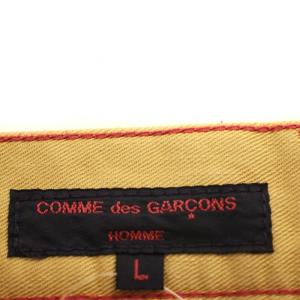 COMME des GARCONS HOMME AD2008 チノパン HB-P060 染色加工 カラーステッチ チノ パンツ L ベージュ /G