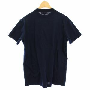 HERMES Tシャツ カットソー 半袖 刺繍 S ネイビー ゴールド /TK