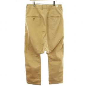 FUMITO GANRYU AD2012 EK-P002 サルエルパンツ チノパン チノパンツ 製品洗い ジップフライ M ベージュ
