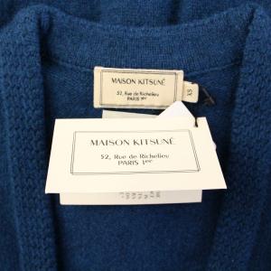 Maison Kitsuné LAMBWOOL CARDIGAN ラムウールカーディガン ニット 長袖 Vネック ワッペン 刺繍 ワンポイント