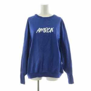 スウェット トレーナー カットソー 長袖 プルオーバー プリント ブルー /NQ