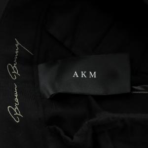 AKM × ブラウンバニー BROWN BUNNY パンツ ジッパーフライ ハート 刺繍 L 黒 ブラック XJ029