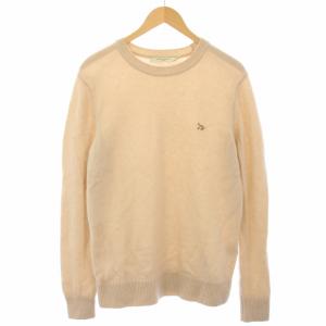 BABY FOX PATCH COSY R-NECK PULLOVER ニット セーター 長袖 S ベージュ