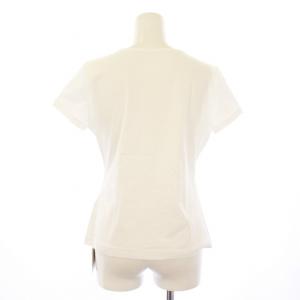 ELISA 28122501 Tシャツ カットソー 半袖 クルーネック ネコプリント フェイクパール装飾 3 白 ホワイト