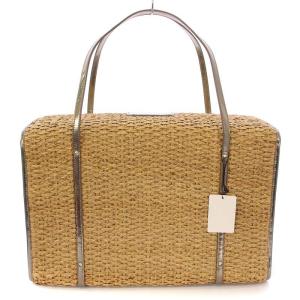 kate spade new york カゴバッグ かごバッグ ハンドバッグ 編み込み ロゴ ベージュ 赤 レッド ピンク タグ付き /BB