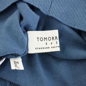 TOMORROWLAND tricot スーパーファインメリノウールモックネックプルオーバー ニット セーター 長袖 XS 水色 ライトブルー