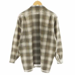 THE NORTH FACE ロングスリーブウーリーチェックシャツ 長袖 XS グレー ベージュ NR62460 /AN18