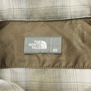 THE NORTH FACE ロングスリーブウーリーチェックシャツ 長袖 XS グレー ベージュ NR62460 /AN18