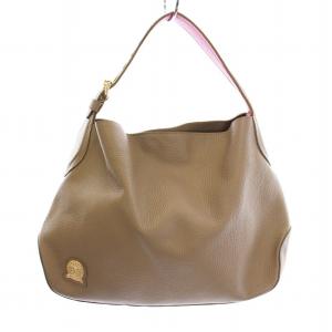 ハンドバッグ ショルダーバッグ レザー グレージュ /YM