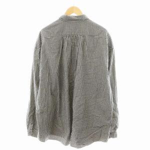 Porter Classic Roll Up Shirt ギンガムチェック コットン XXL ブラック ホワイト