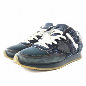 PHILIPPE MODEL スニーカー シューズ デニム 41 紺 ネイビー /AN11